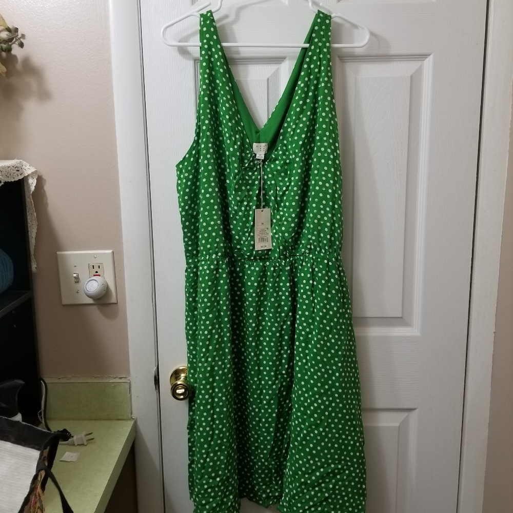 A.new.day polka Dot dress 2x NWT